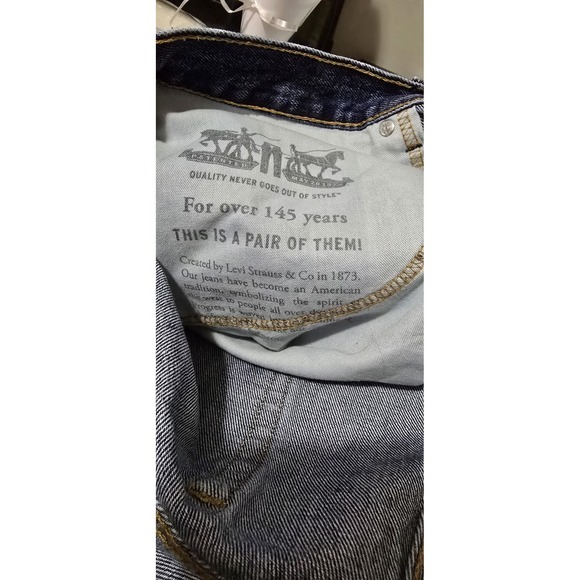 Levi's 550 Mens Relaxed Fit Light Dark Wash Denim‎ Jeans 42x30 - Picture 6 of 8